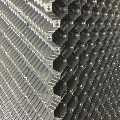 برج خنک کننده PVC پر کردن ورق ضد جریان پر کننده 610mm Cooling Tower Filing Pack