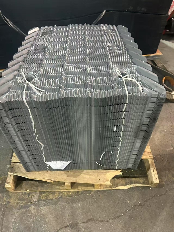 عرض 800 میلی‌متر، جنس برای پرکننده برج خنک‌کننده، پرکننده PVC برای پرکننده برج خنک‌کننده KK با لبه رانش